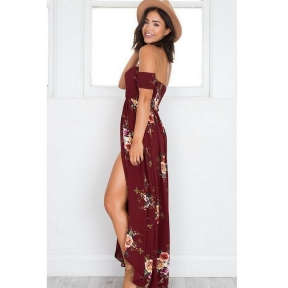 Floral Off the Shoulder Dress Large - Picture 4 of 6